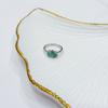 Silver Ring with Natural Emerald, Cubic Zirconia, Weight of the Product 2.4 G (2172291)
