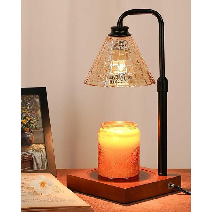 Modern Candle Warmer Lamp with Timer, Dimmable Candle Lamp Warmer, Men Women Christmas Birthday Gift, Black Candle Warmer, Adjustable Candle Light