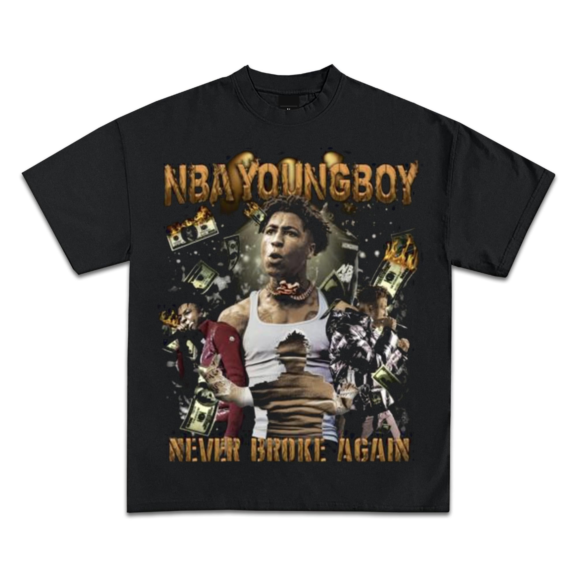 

Youngboy Vintage Ніколи Не Зламаний Знову Графічні Футболки Преміум Якість Важка Вага MASA Сорочки Чоловічий Вуличний Одяг Харадзюку Y2K Топи M