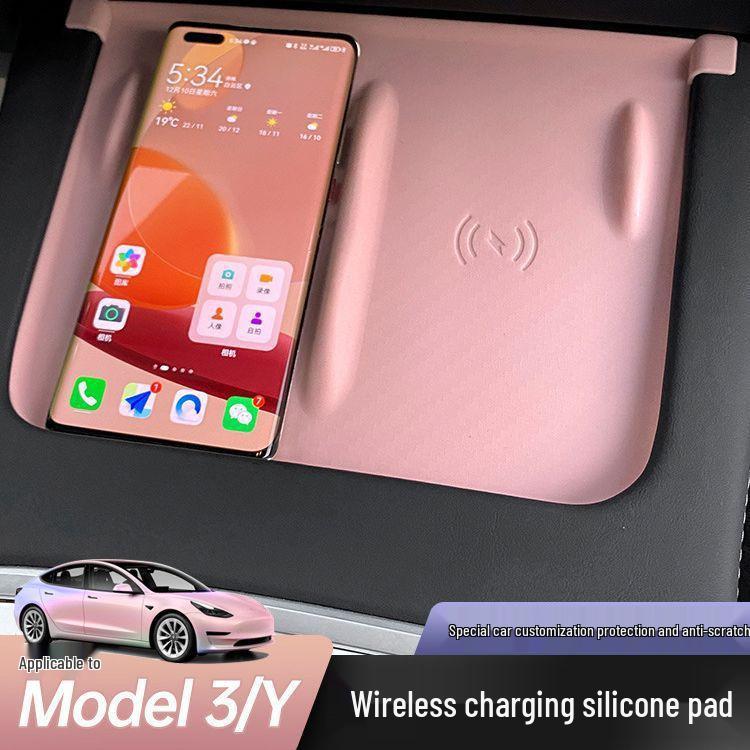 Silicone Anti-Slip Mat for Model 3/Y Wireless Charger Console