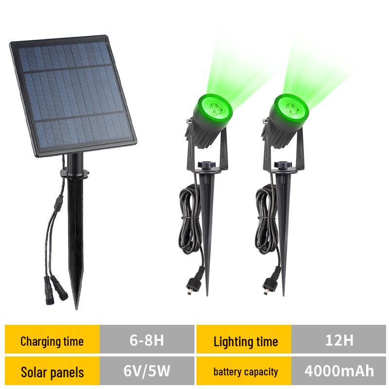 RGB Solar Lawn Spotlights - Outdoor LED Landscape Lights for Courtyard & Trees