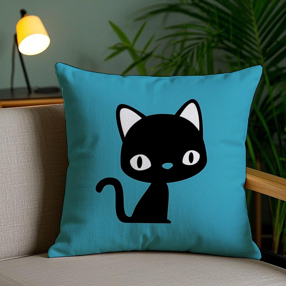 Cute Animal Cushion Cover Plush Fabric Soft Double-Sided Printed Invisible Zipper Sofa Pillow Case Home Decor