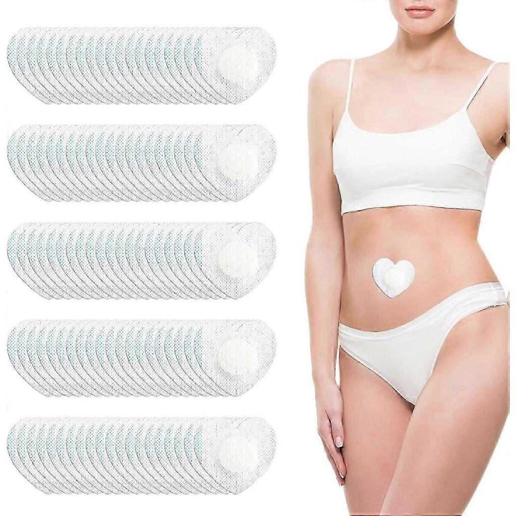 2025 Latest Model 100pcs Heart Castor Oil Pack Wrap for Belly Button, Disposable Self-Adh