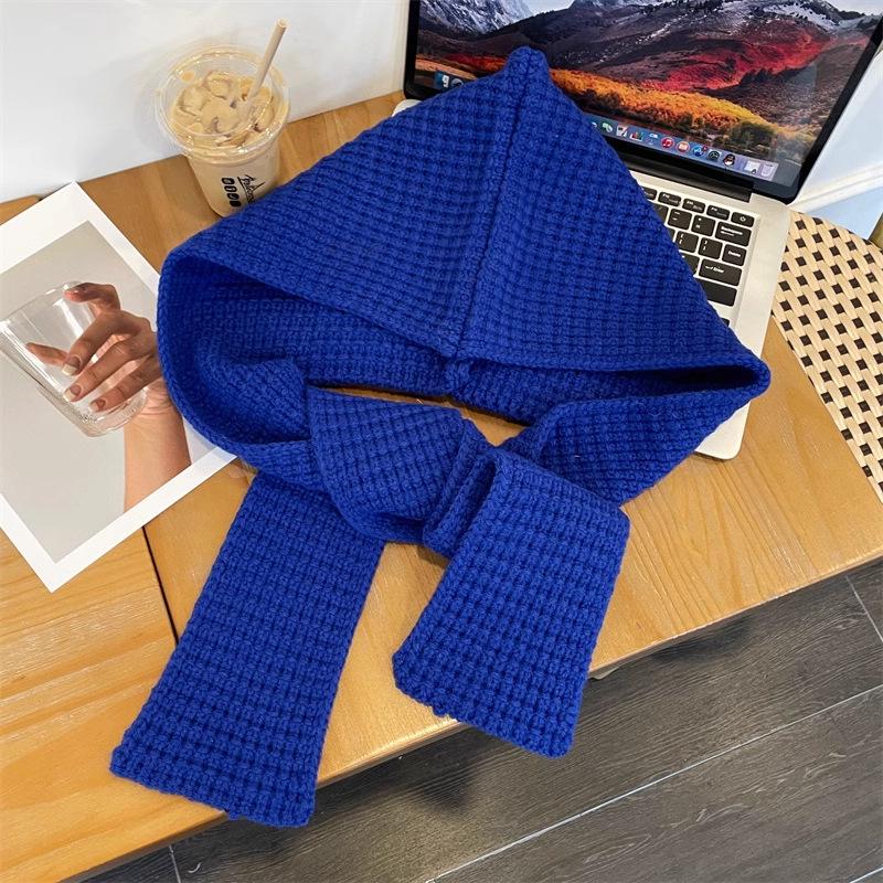 Wool Knitted Solid Color Scarf: Winter Warmth, Versatile Neck Warmer for Women, Couples, and Students
