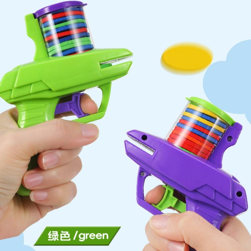 Giocattolo per bambini all'aperto con pistola a disco in schiuma, lanciarazzi con disco volante, giocattolo interattivo per bambini con doppio genitore-figlio