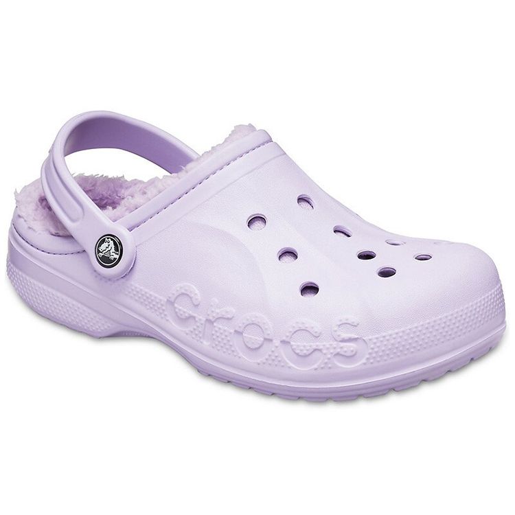 Crocs Baya EVA Warm Cotton Comfortable Lightweight Beach Sandals Unisex sandals Light-Purple 205969-50P