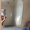 Acrylic Shaving Mirror with Suction Cup Smooth Fogless Bathroom Shower Mirror for Bathroom Bedroom Easy To Use