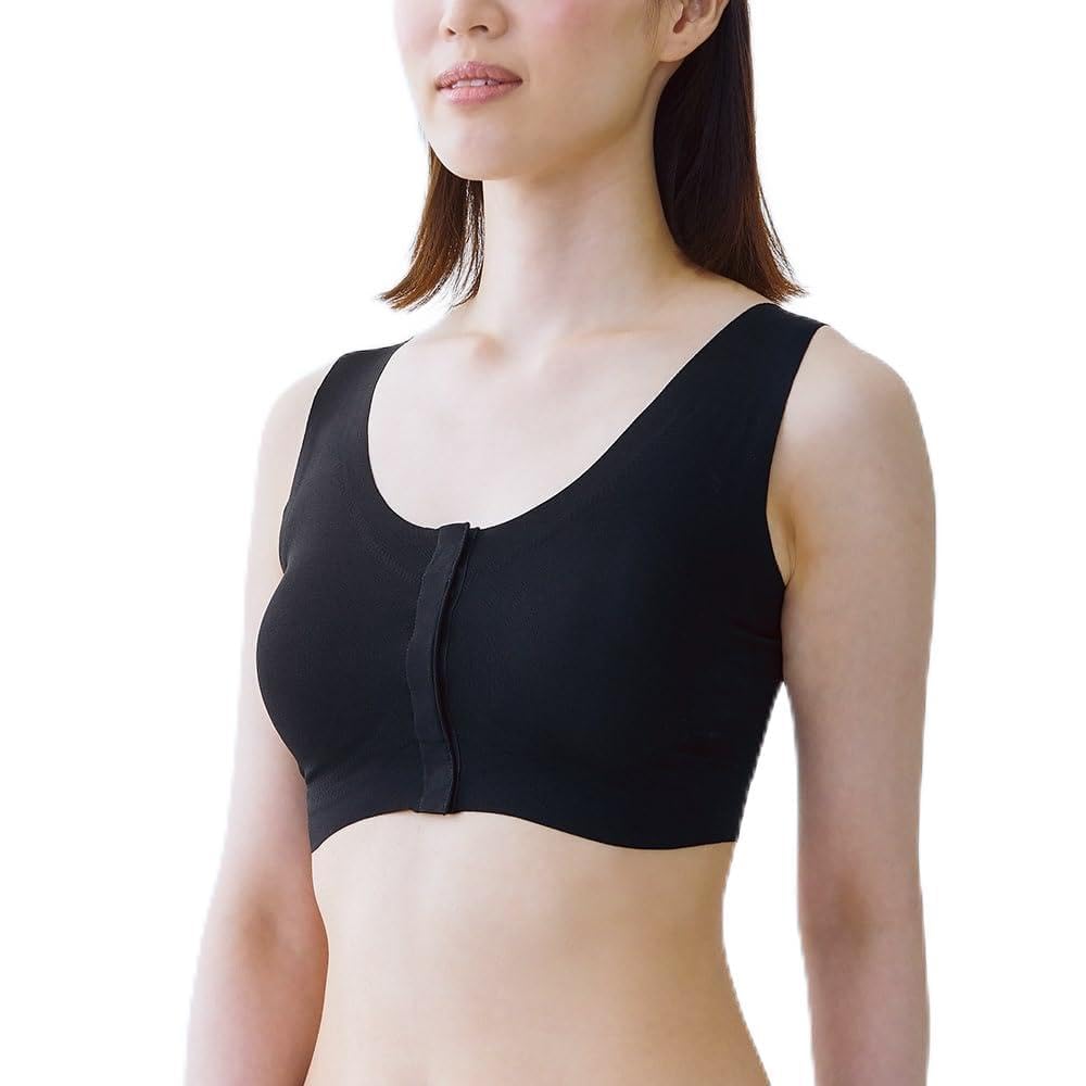 

Gunze Medicure with Front Cool to the Black Half-Top Cups, Opening, Touch, Moisture-Wicking, Quick-Drying, Women s, NP2055, LL, чёрный