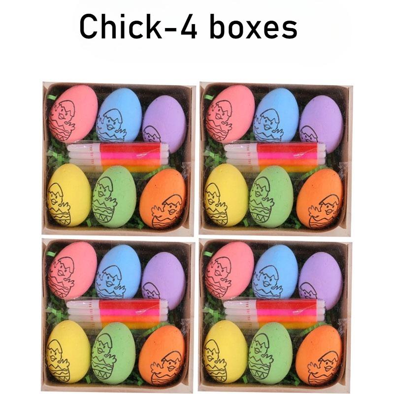 Colorful Plastic Easter Eggs DIY Hand Painting Craft Set Artistic Decorative Eggs for Home Holiday Decor Party Craft Accessories