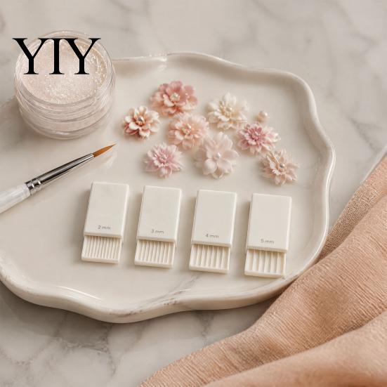 Polymer Clay Flower Petal Tool 4Pcs/Set Gel Ball Maker Tools, Roller, 2mm 3mm 4mm 5mm DIY Earring Making Kit Sphere Shaper, Nail Art Bead Roller