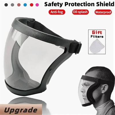 Transparent Security Protection Full Face Shield Kitchen Anti-splash Face Shield Anti-fog Safety Glasses Face Mask With Filters