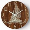 12" Luminous Silent Quartz Wall Clock - Creative Wooden Design for Living Room