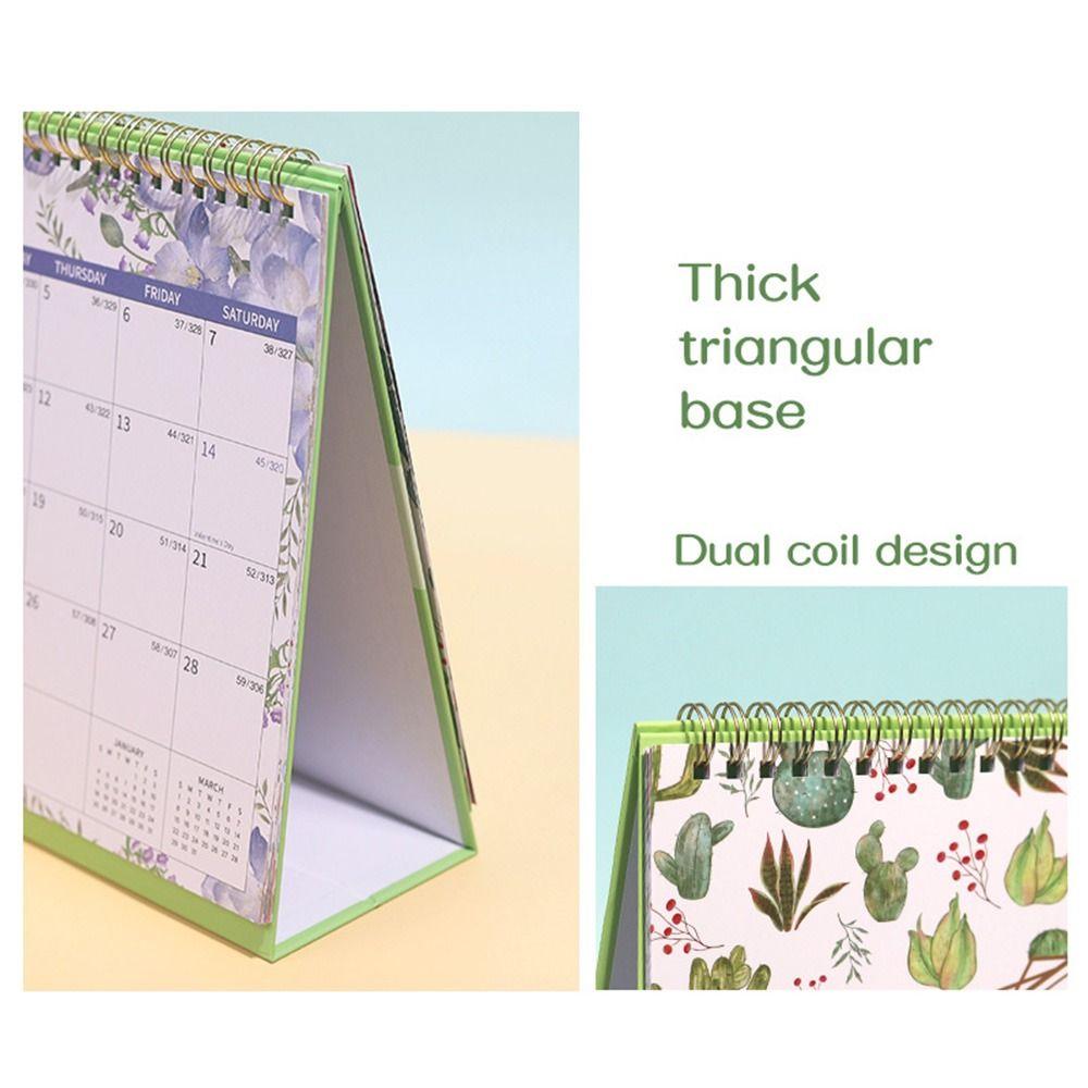 Creative 2026 Desktop Calendar Thick Paper Annual Schedule Organizer  School Office Supplies