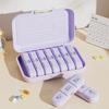 Large Capacity Portable Pill Container Sealed Pill Storage Box 7 Day Pill Box  Travel