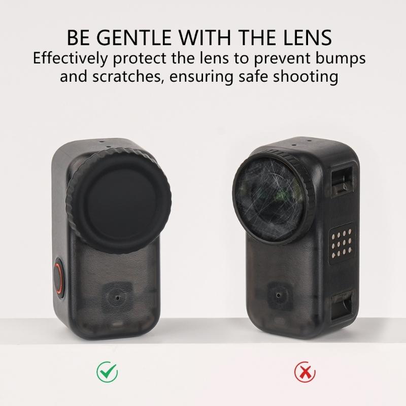 Objektivkappe Flexibler Stoßfester Objektivschutz Mit Anti-Rutsch-Griff Weiches Silikon Für Action-Kamera Schutzzubehör