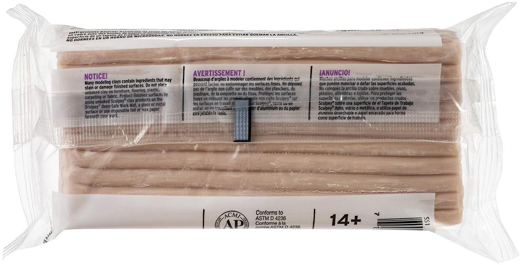 Sculpey Athena Polyform Super Sculpey (Beige), 1 lb (454 g), 39081690