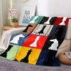 Custom Name Chess Theme Printed Blanket - Perfect for Couch, Bed, Travel & Outdoor Use | Machine Washable, Cozy & Durable.