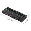 10 Channel Audio Mixer Stereo Mono Line Mixer 6.35mm TRS TS Input Metal Shell Type C Audio Processor for Guitar Bass
