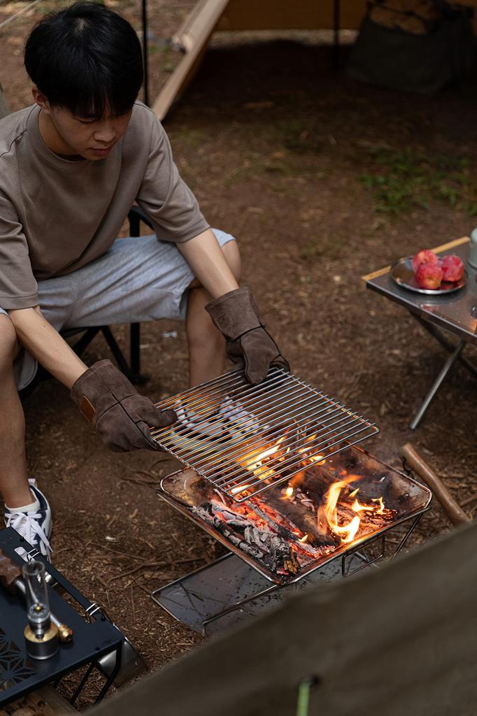 NANGGEAR Camp Heavy Lost Fire Grill Stainless Steel Wire Net (Nanko Gear) 33.5cm 11344(W12)