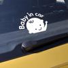 Baby in Car Baby Safety Sign მანქანის სტიკერი ამრეკლავი სტიკერი გამაფრთხილებელი სტიკერი საყვარელი ბავშვის ფანჯრის მანქანის სტიკერი მანქანის აქსესუარები