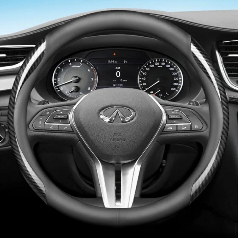Leather Car Steering Wheel Cover for