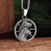 Collana con ciondolo a forma di testa di toro nordico punk retrò per uomo, gioielli classici con personalità animale