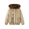 Tooling Pie Overcomes Short 2025 Removable Fur Collar Hooded New Thickened Loose Winter Warm Horn Cotton Clothes