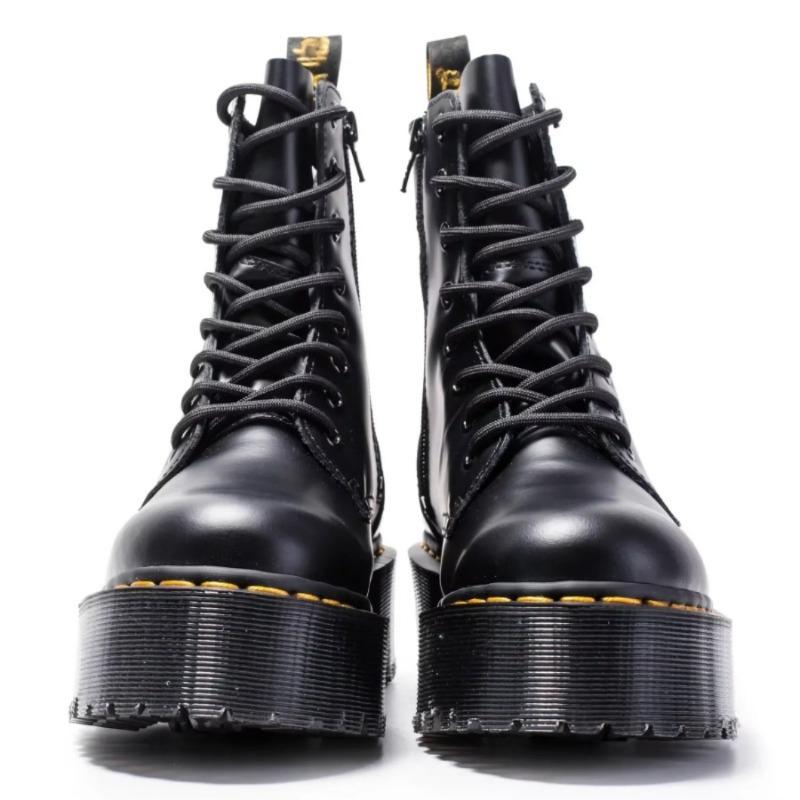 Women Boots Motorcycle Casual Shoes  Woman Leather Minimalist Classic Punk Female  Mary Jane Goth Shoes Platform Boots Women