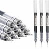12pc Straight Liquid Gel Pen 0.5mm Large Capacity Continuous Ink Fast Drying Neutral Pen for School Office Stationery Writing