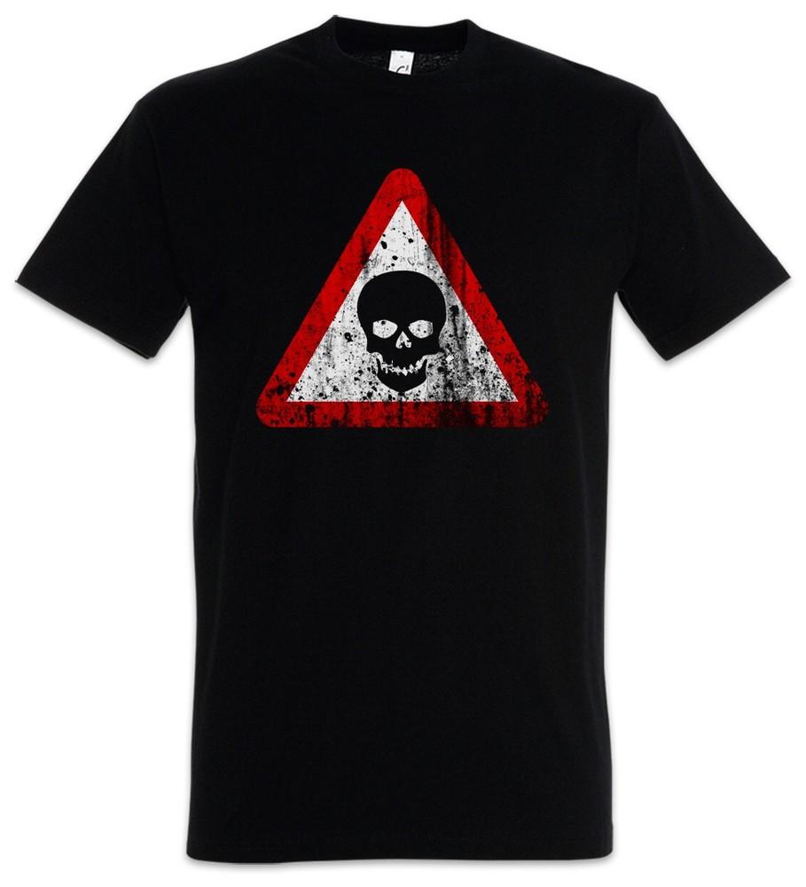 Skull Sign Mens T-Shirt Gothic Horror Skull Medieval LARP Lovecraft Logo