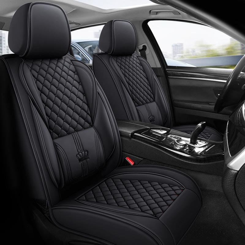 All-Season Universal Car Seat Cushion, Full-Coverage Car Seat Cover, Wear-Resistant Faux Leather Car Seat Cover, 5-Seater Car Cushion