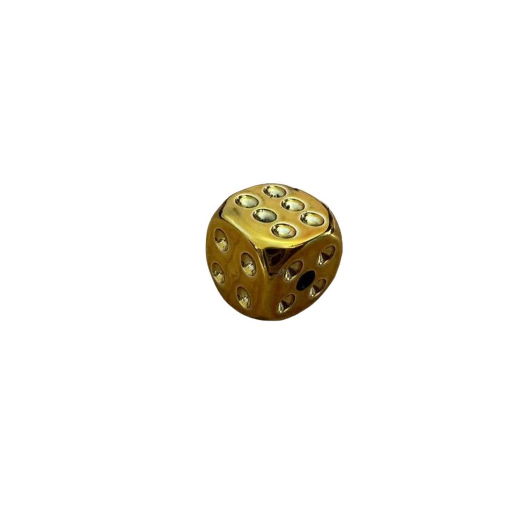 Colored Dice Guitar Knobs with Wrench - Gold and Silver Guitar Accessories