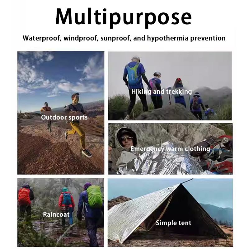 Emergency Blanket Outdoor Survive First Aid Military Rescue Kit Windproof Waterproof Foil Thermal Blanket For Camping