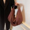 Casual relaxation large-capacity bag women's autumn and winter commuting shoulder bag suede tote bag