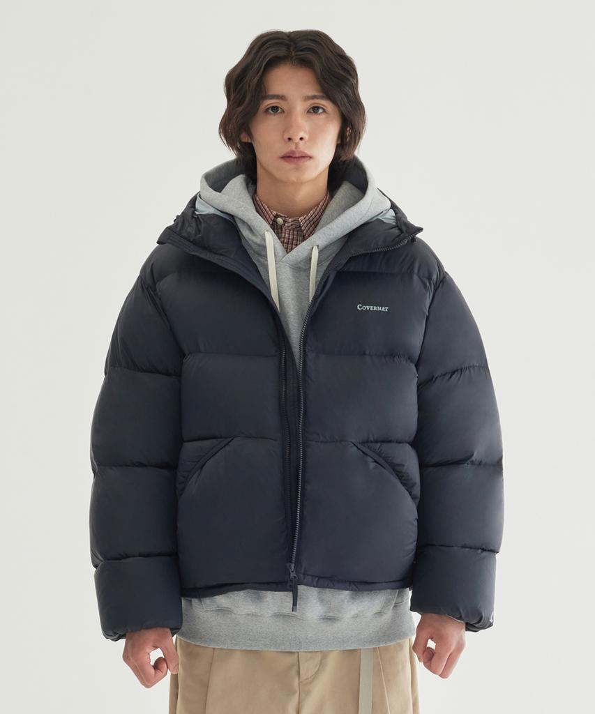 COVERNAT Civic Rds Hooded Short Puffer Dark Navy