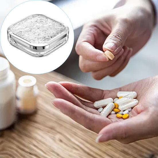 Nešiojama vaistų dėžutė, tablečių dėklas su keliais skyreliais, didelės talpos, skaidraus dizaino, nešiojamas mini sandarus vaistų dėklas