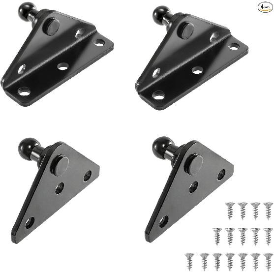 10MM Gas Struts Mounting Bracket Ball Stud for Gas Shock Lift Supports, Black
