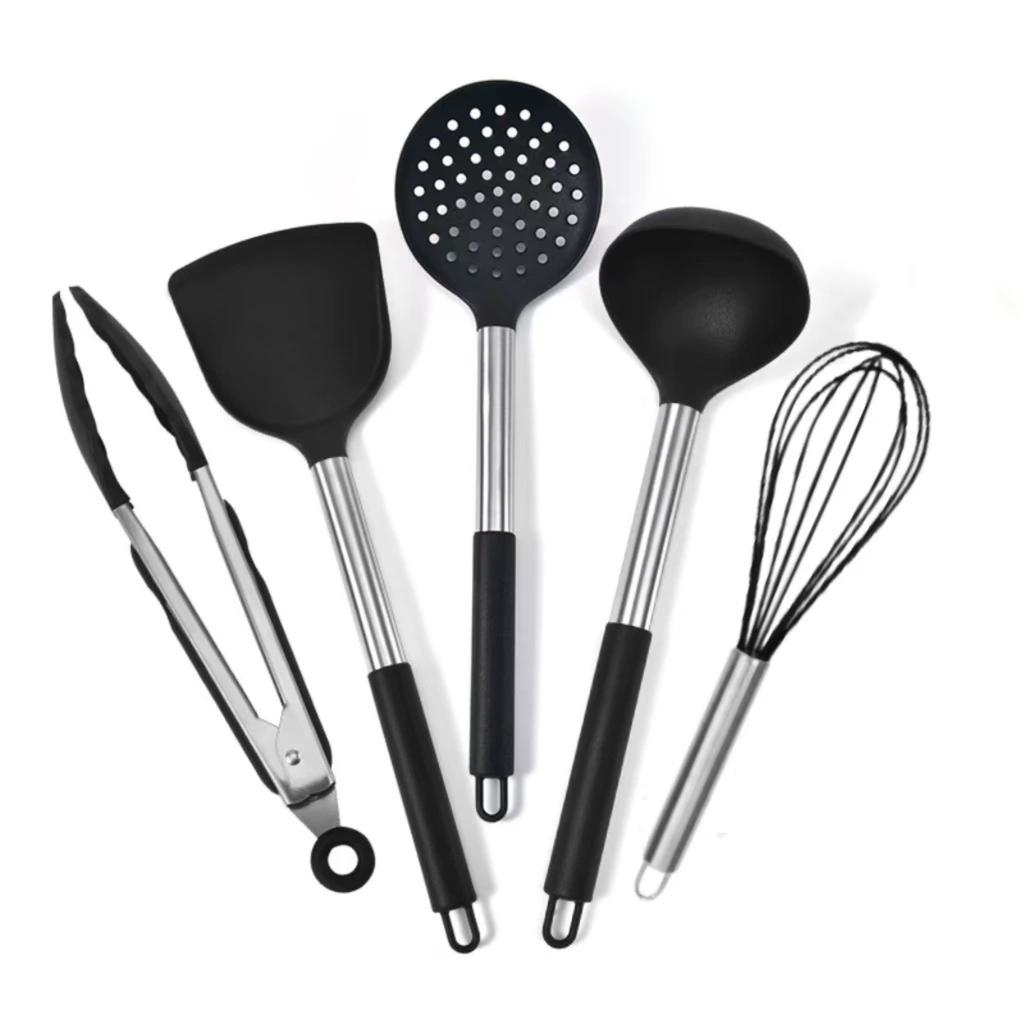 15 Set Handle Silicone Shovel Cookware Non-stick Pan Temperature Resistant Tableware Spoon Scraper Kitchen Cooking Baking Tools