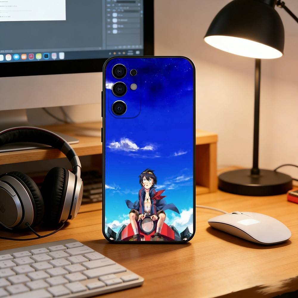 Anime G-Gurren L-Lagann Phone Case For Samsung S25,S24,S21,S22,S23,S30,Ultra,S20,Plus,Fe,Lite,Note,10,Black Cover