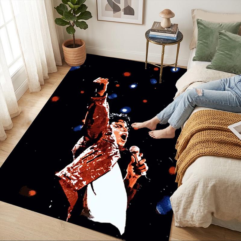 Michael Jackson Living Room Nonslip Area Rug Soft Carpet For Bedroom Gameoom Playroom Sofa Office Home Decor Doormat