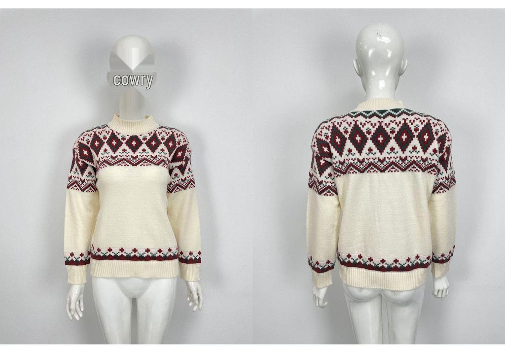 Korean-Style Retro Loose Knit Pullover for Women - Christmas & New Year 2025 Sweater