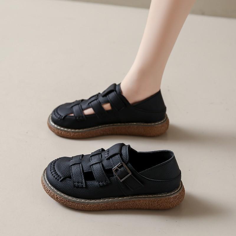 Two Wearing Hollowed-out Casual Single Shoes for Women's Summer and Autumn New Soft-soled Breathable Hole Sandals Mori Lazy Shoes for Women