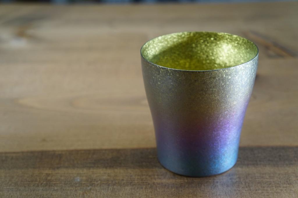 HORIE Titanium Double-walled Tumbler, Koga, 250cc, Made in Japan, Made in Tsubame, Niigata Prefecture (Rainbow Colors) T15KG250-2