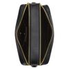 Coach Shoulder Bag CAREY 22 Gold Logo Double Zipper Closure Detachable Handle Strap Built-in Buckle Pocket Cow Leather Camera Small Women's Black