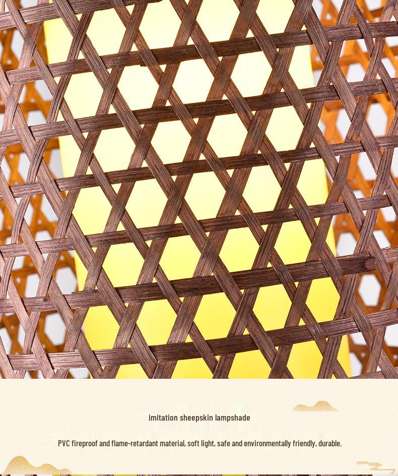 Retro Bamboo Woven Lantern Chandelier - Chinese Hot Pot & Restaurant Outdoor Decor