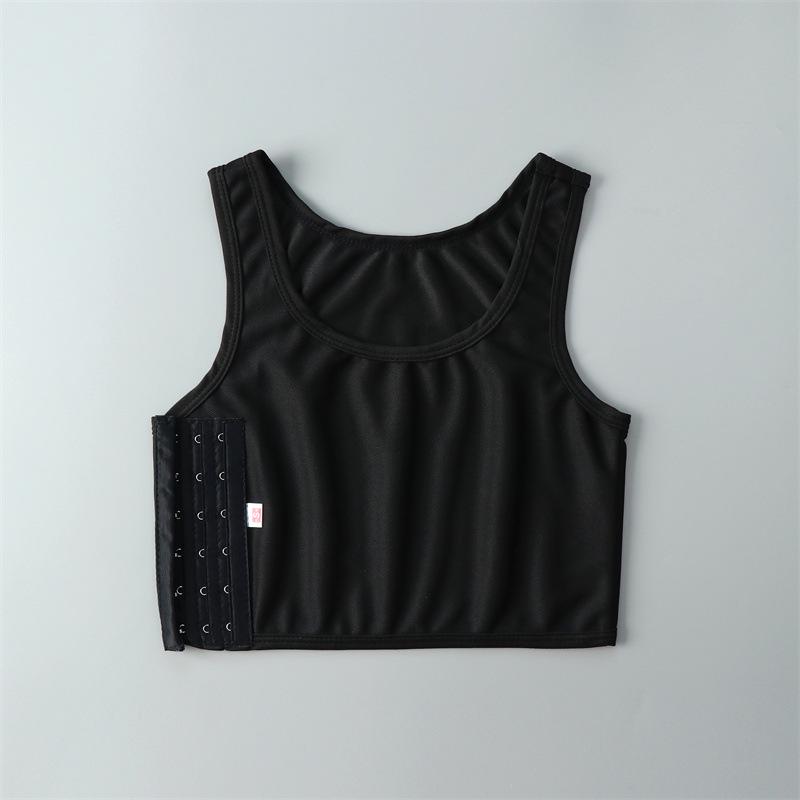 Women's Super Flat Invisible Chest Binder - Short Style, Sports Shaping Vest for Breast Reduction and a Smaller Look