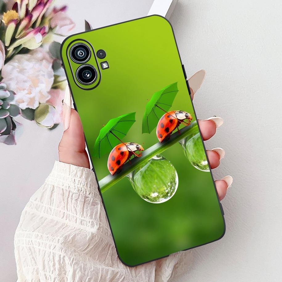 Phone Case 6.55" For Nothing Phone (1) One 1 A063 Soft Black Silicone Shockproof Back Cover For Nothing Phone1 Cartoon Funda New