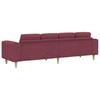 Living Room Sofa Wine Red 250 x 77 x 76 cm Polyester