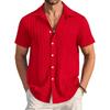 Moderna Estate Moda Uomo Camicia Casual a Righe da Spiaggia a Maniche Corte