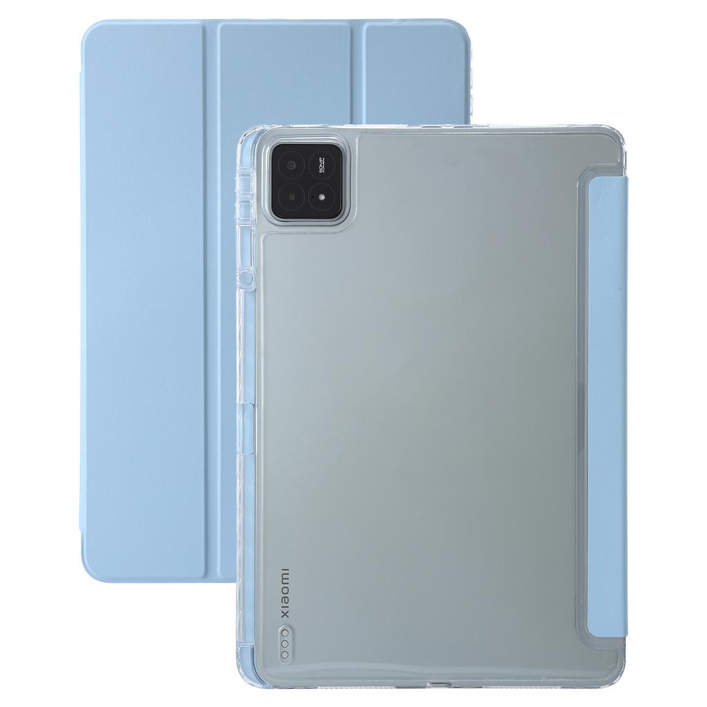 For Xiaomi Pad 6S Pro 12.4 Anti-scratch Case TPU+Acrylic+PU Tablet Cover with Tri-fold Stand